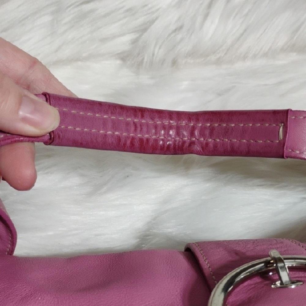 SALE! RARE! Authentic Coach Pink Y2K Soho Hobo Large Leather Shoulder Bag - Picture 8 of 16